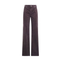7FOR Brown Cotton Casual Pants