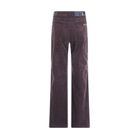 7FOR Brown Cotton Casual Pants