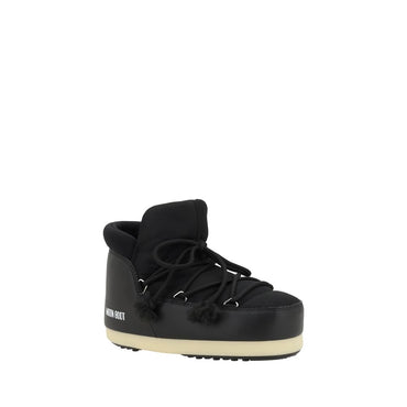 Moon Boot Black Polyester Lace-Up Boots