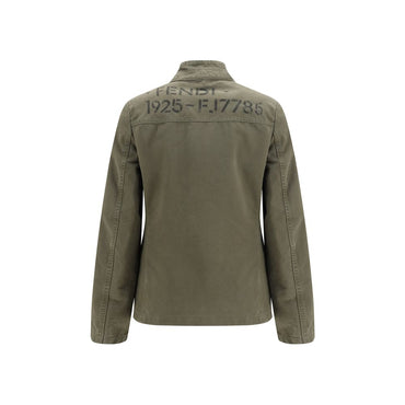 Fendi Bicolor Cotton Full-Length Jacket