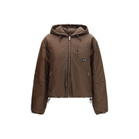Miu Miu Brown Recycled Polyamide Full-Length Jacket