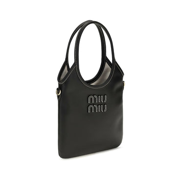 Miu Miu Black Calf Leather Bos Taurus Handbag