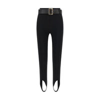 Self-Portrait Black Viscose Athletic Pants