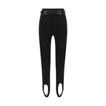 Self-Portrait Black Viscose Athletic Pants