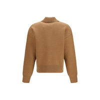 Ami Paris Brown Wool Oves Aries Cardigan