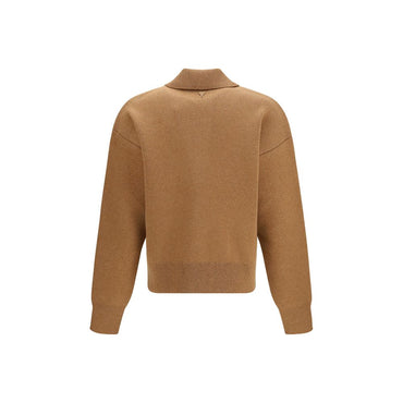 Ami Paris Brown Wool Oves Aries Cardigan