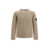 Stone Island Beige Wool Oves Aries Sweatshirt