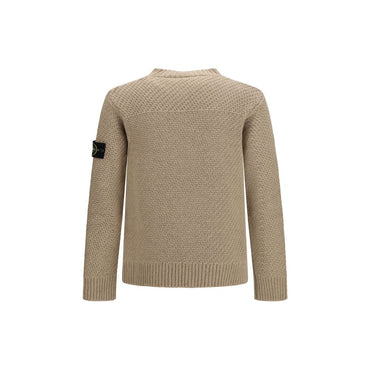 Stone Island Beige Wool Oves Aries Sweatshirt