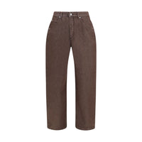 Jacquemus Brown Polyester Straight-Leg Jeans