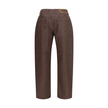 Jacquemus Brown Polyester Straight-Leg Jeans