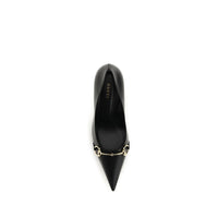 Gucci Black Calf Leather Bos Taurus High Heel Pumps