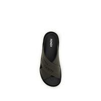 Fendi Bicolor Polyester Flat Sandals