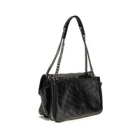 Saint Laurent Black Calf Leather Bos Taurus Shoulder Bag