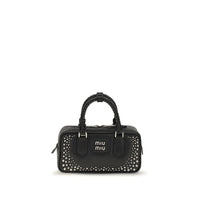Miu Miu Black Calf Leather Bos Taurus Shoulder Bag