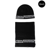 Armani Exchange Black Marabou Scarf