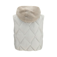 Brunello Cucinelli Gray Polyester Sleeveless Jacket