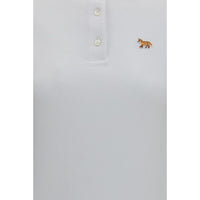 Maison Kitsuné White Cotton Polo Shirt