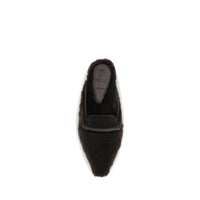 Brunello Cucinelli Brown Fur Ballet Flats