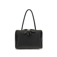 The Attico Black Calf Leather Bos Taurus Shoulder Bag