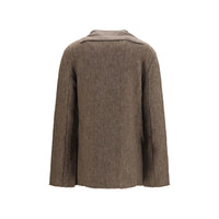 Giorgio Armani Brown Wool Oves Aries Full-Length Jacket