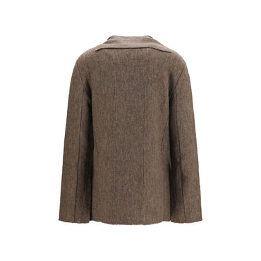 Giorgio Armani Brown Wool Oves Aries Full-Length Jacket