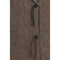 Giorgio Armani Brown Wool Oves Aries Full-Length Jacket