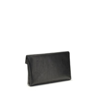 Saint Laurent Black Calf Leather Bos Taurus Clutch Bag