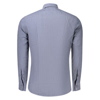 Hugo Boss Blue Cotton Mens Shirt