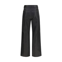 7FOR Black Leather Pants