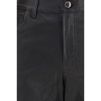 7FOR Black Leather Pants