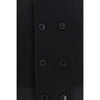 Ami Paris Black Wool Oves Aries Bomber