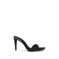 Giuseppe Zanotti Black Viscose Stiletto Heel Sandals