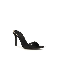 Giuseppe Zanotti Black Viscose Stiletto Heel Sandals