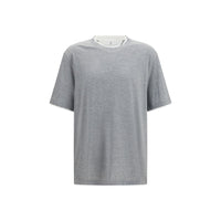Brunello Cucinelli Gray Cotton T-Shirt