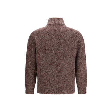 Brunello Cucinelli Bordeaux Wool Oves Aries Cardigan