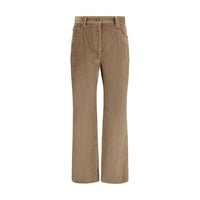 Brunello Cucinelli Brown Cotton Casual Pants