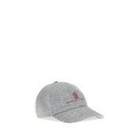 Brunello Cucinelli Gray Wool Oves Aries Cap (Baseball Hat)