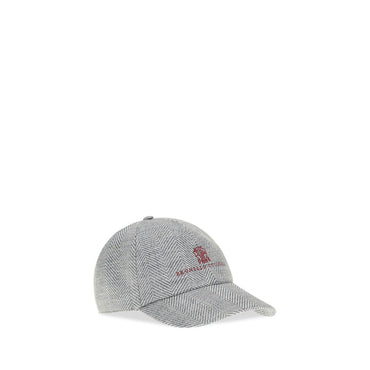 Brunello Cucinelli Gray Wool Oves Aries Cap (Baseball Hat)