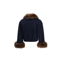 Self-Portrait Blue Wool Oves Aries Jacket