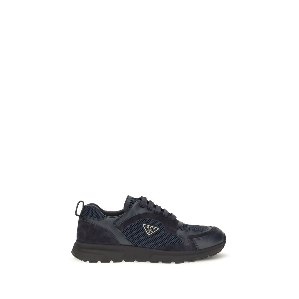 Prada Blue Fabric Athletic Sneakers