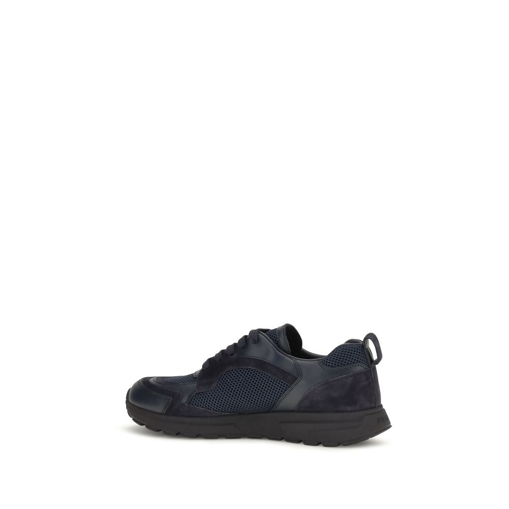 Prada Blue Fabric Athletic Sneakers