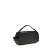 Prada Black Calf Leather Bos Taurus Shoulder Bag