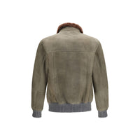 Brunello Cucinelli Bicolor Cashmere Bomber