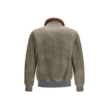 Brunello Cucinelli Bicolor Cashmere Bomber