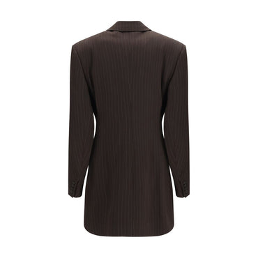 Saint Laurent Brown Wool Oves Aries Full-Length Jacket