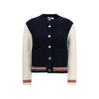 Thom Browne Blue Cashmere Cardigan