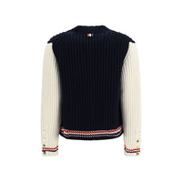 Thom Browne Blue Cashmere Cardigan