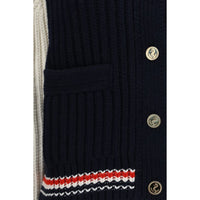 Thom Browne Blue Cashmere Cardigan