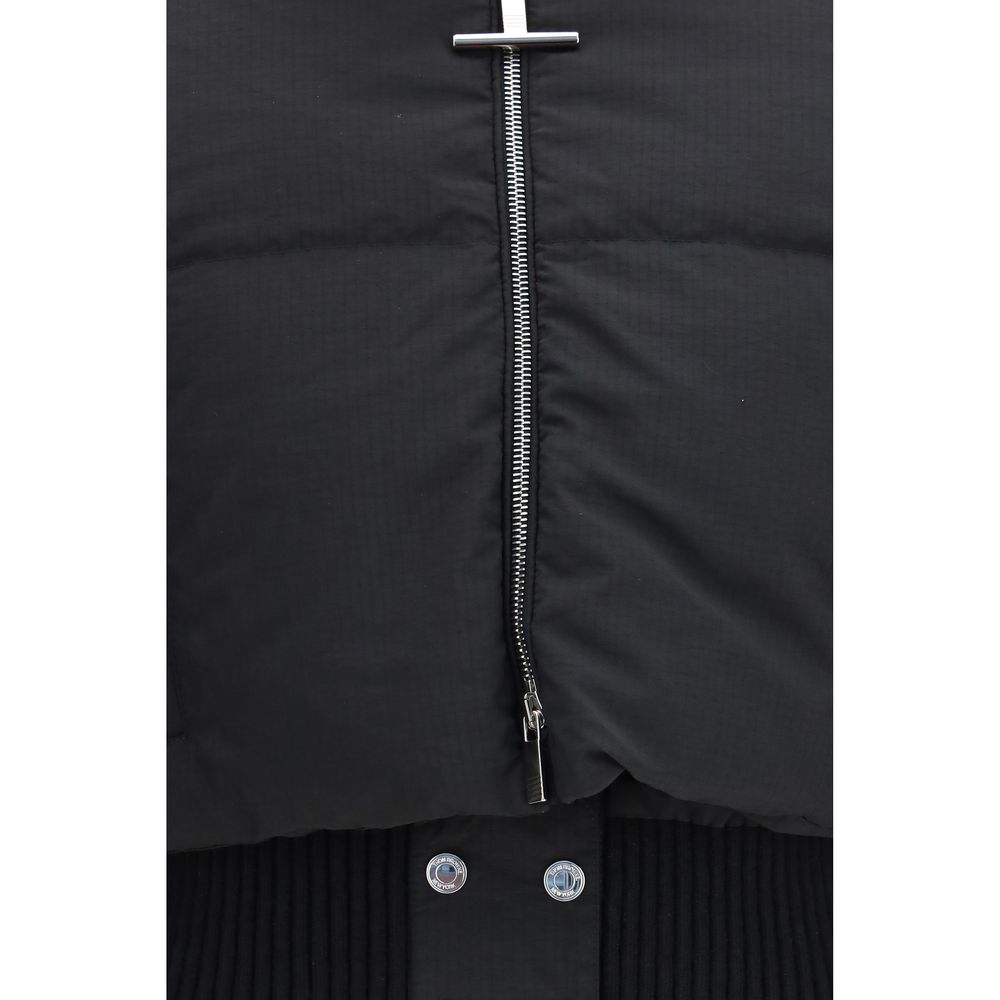 Thom Browne Black Polyamide Full-Length Jacket