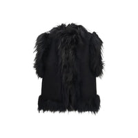 Fendi Black Wool Oves Aries Sleeveless Jacket